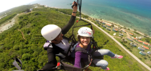 Vista del Campismo Peña Blanca desde un tándem